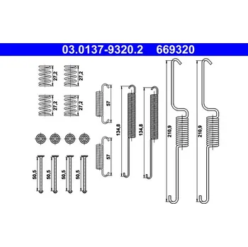Brzdová čelist Sada příslušenství, brzdové čelisti, 03.0137-9320.2