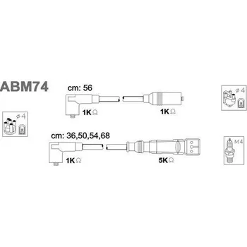 Zapalovací kabel Sada kabelů pro zapalování, ABM74