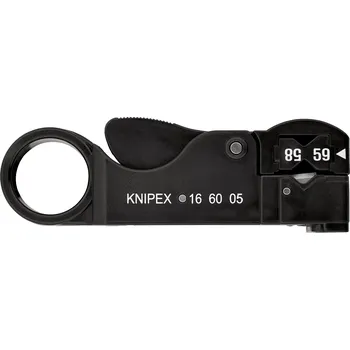 Ruční nářadí KNIPEX 16 60 05 SB Odizolovací nástroj na koaxiální kabely 105 mm