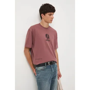 Pánské tričko Bavlněné tričko Medicine pánské, růžová barva, s potiskem RW25-TSM304 39X, vel. XL