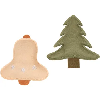 Hračka pro kočku TIAKI sada hraček pro kočky vánoční stromeček a zvonek - sada 2 kusů
