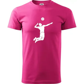 Volejbal nápřah muž - Klasické pánské triko vyšší gramáže - XS ( Purpurová )