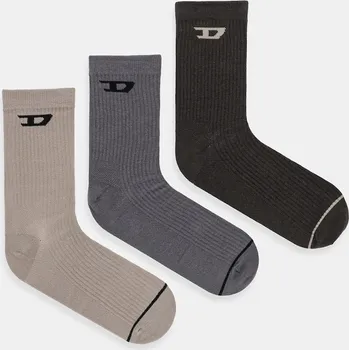 Pánské ponožky Ponožky Diesel SKM-D-TENNIS-CREW 3-pack béžová barva, A17883.0LKBI 80X, vel. M