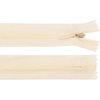 Zip Spirálový zip skrytý No 3 délka 40 cm dederon, malé, 306 béžová nejsv.