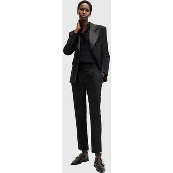 Dámské kalhoty Kalhoty AllSaints SISTER dámské, černá barva, střih cigarette, medium waist, W004QB 99X, vel. 38