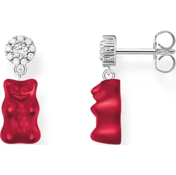 Hodinky Thomas Sabo H2330-052-10 Ohrstecker mit roten Goldbären silber Damen