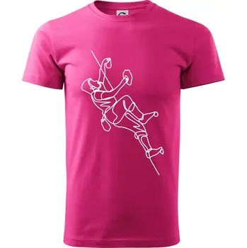 Pánská móda Lezecká stěna jedním tahem - Klasické pánské triko vyšší gramáže - 2XL ( Purpurová )