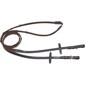 Udidlo pro koně BUSSE Otěže Gurt-Solibel BUSSE, 130/140 cm, brown/stainless steel PONY