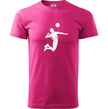 Pánská móda Volejbal splash jednoduchý - Klasické pánské triko vyšší gramáže - L ( Purpurová )