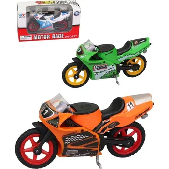 autodráha Motorka sportovní kovová 1:24 závodní motocykl 7 barev