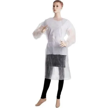 PROFOD PD-GOWN-W / Jednorázový návštěvnický plášť - bílá 115x137 cm