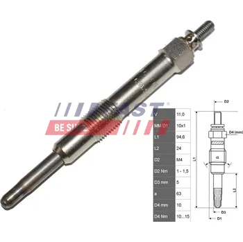 Zapalovací a žhavicí svíčka Žhavicí svíčka, elektrické žhavení FAST FT82730