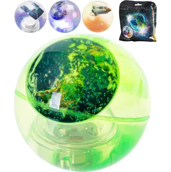 Dětský míč Hopík NASA skákací míček se třpytkami na baterie Světlo 4 druhy