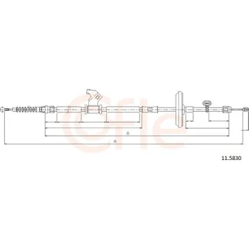 Lanko parkovací brzdy Tazne lanko, parkovaci brzda, 11.5830