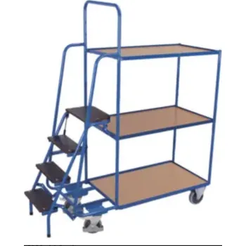 Kompletační platformový vozík se třemi policemi VARIOFIT VF 600616, nosnost 250 kg