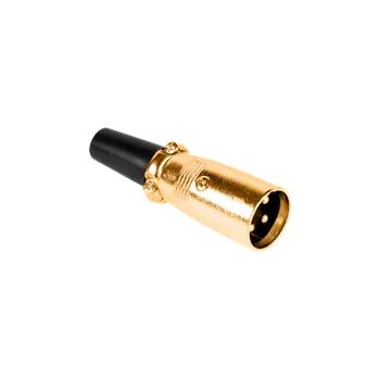 Příslušenství ke zvukové technice ATOS Konektor mikrofonní XLR 3-pin GOLD samec