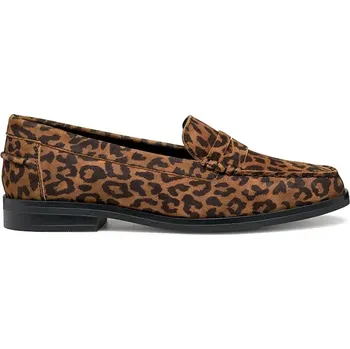 Dámské mokasíny Kožené mokasíny Geox D CLORIDIE dámské, hnědá barva, na plochém podpatku, D56XGA 00007 C6001 D56XGA.00007.C6001 88X, EUR 41