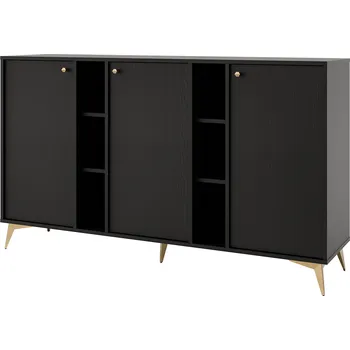 Komoda TOKYO 1 c | komoda 823 | 157,7 cm | černá grafit/zlatá