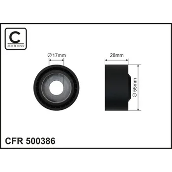 Vratna/vodici kladka, klinovy zebrovy remen, 500386