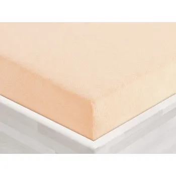 Prostěradlo Froté napínací prostěradlo FR-021 Pudrové 90 x 220 - výška 20 cm