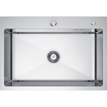 Granitový dřez Jednokomorový dřez Velazo. ocel stříbrný