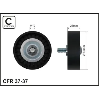 Vratna/vodici kladka, klinovy zebrovy remen, 37-37