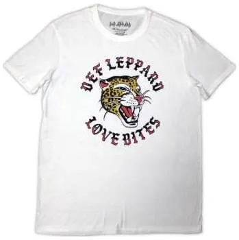 Merch Def Leppard: Def Leppard Unisex T-shirt: Love Bites Circle (white) (small) S