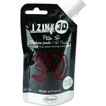 Speciální výtvarná barva Reliéfní pasta 3D IZINK - ambre, hnědá, 80 ml