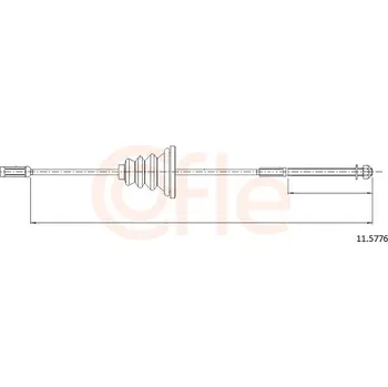 Lanko parkovací brzdy Tazne lanko, parkovaci brzda, 11.5776