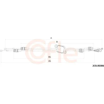 Tažné lanko, ruční převodovka, 2CB.RE006