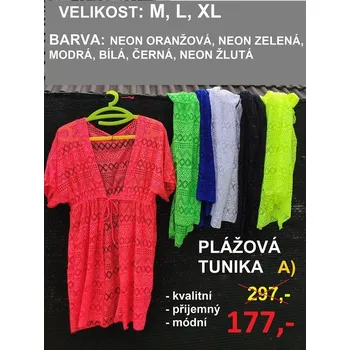 Dámské plavky LETNÍ TUNIKA na plavky NEON ZELENÁ AKCE! - L