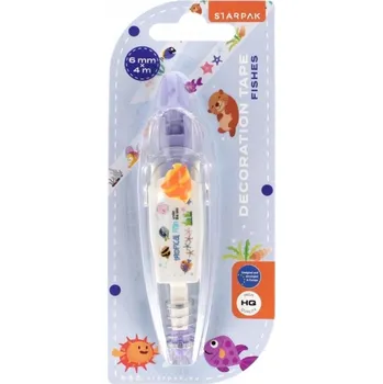 Lepicí páska LEPICÍ PÁSKY SET Dekorační páska 6 mm x 4 m Rybičky STARPAK Dekorace Super