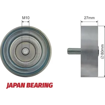 Vratná/vodicí kladka, klínový žebrový řemen, RNK-HY-010