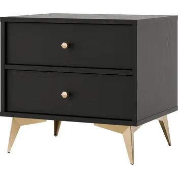 Noční stolek TOKYO 1 c | noční stolek 801 | 51,8 cm | černá grafit/zlatá