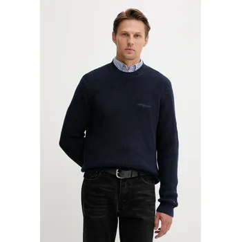 Pánský svetr Bavlněný svetr Tommy Jeans DM0DM22098 námořnická modř 59X, vel. M