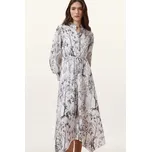 Lněné šaty AllSaints SKYLAR MAXI W047DC bílá 00X, vel. 36