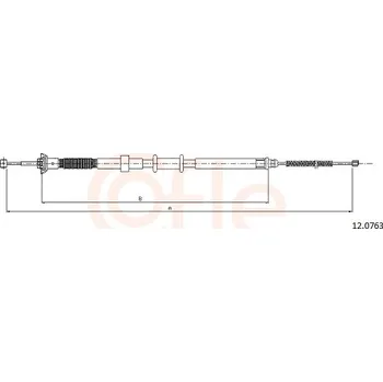 Lanko parkovací brzdy Tazne lanko, parkovaci brzda, 12.0763