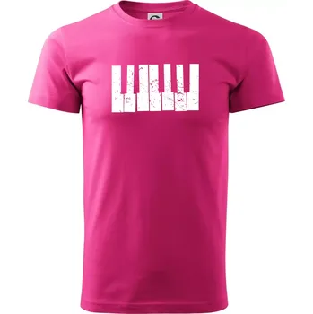 Pánská móda Klávesy vintage - Klasické pánské triko vyšší gramáže - L ( Purpurová )