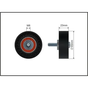 Vratna/vodici kladka, klinovy zebrovy remen, 08-16