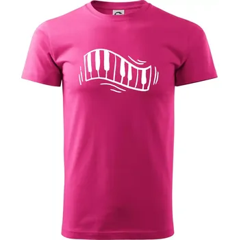 Pánská móda Klávesy kreslené - Klasické pánské triko vyšší gramáže - S ( Purpurová )