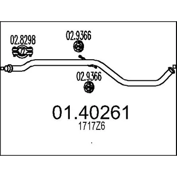 Výfuková trubka Výfuková trubka, 01.40261