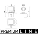 Predradny odpor, elektromotor-ventilator chladice, CFR 8 000P