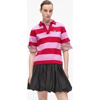 Pánské oblečení Bavlněné polo tričko Karl Lagerfeld IKON A4W17099 růžová 30X, vel. XS