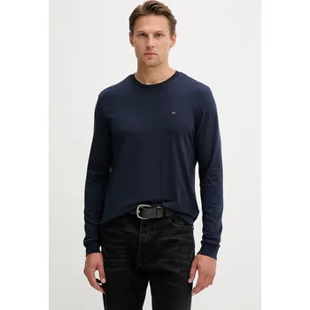 Pánské tričko Bavlněné tričko s dlouhým rukávem Tommy Jeans 2-pack tmavomodrá barva, DM0DM22148 59X, vel. M