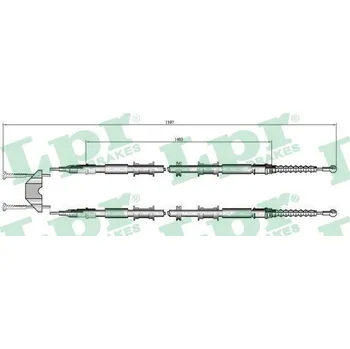 Lanko parkovací brzdy Tažné lanko, parkovací brzda, C0549B