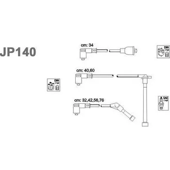 Zapalovací kabel Sada kabelů pro zapalování, JP140