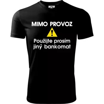 Mimo provoz - použijte jiný bankomat - Dětské triko sportovní (dresovina) - 146 cm/10 let ( Černá )