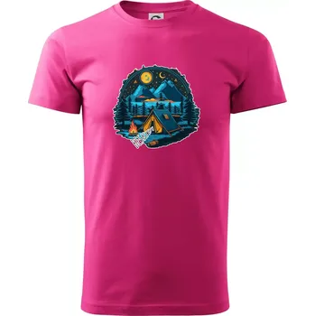 Pánská móda Beskydy pod stanem - Klasické pánské triko vyšší gramáže - 2XL ( Purpurová )