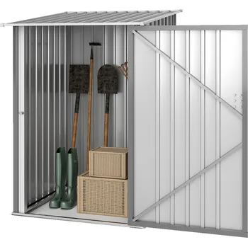 Zahradní domek Outsunny ocelový přístřešek na nářadí 100 x 103 x 160 cm šedý