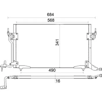 Výparník klimatizace Kondenzátor, klimatizace, AC 182 001S